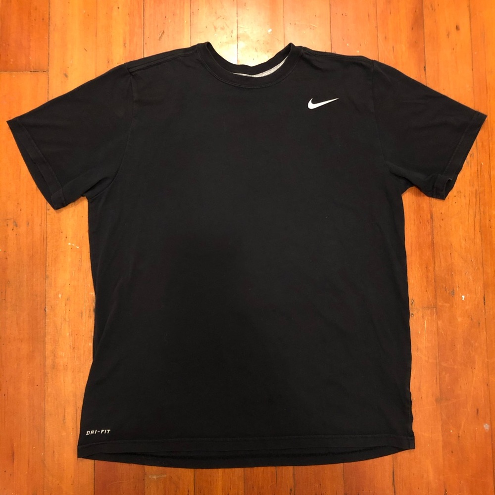 Nike Dri-Fit T Shirt Gym Workout Black Large